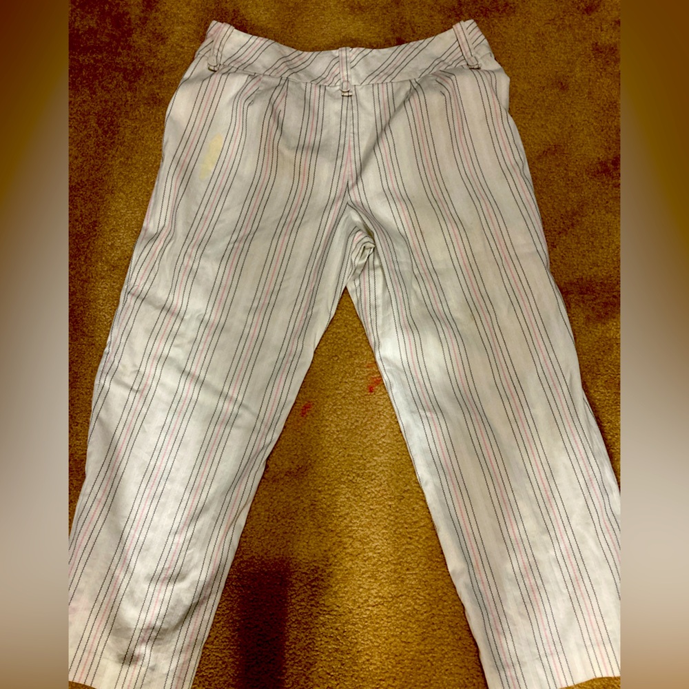 Ann Taylor Loft CAPRIS: Pin Strip Capris - Picture 7 of 9